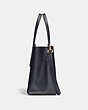 COACH®,CHARLIE CARRYALL IN SIGNATURE CANVAS,pvc,Large,Charcoal/Midnight Navy/Light Gold,Angle View