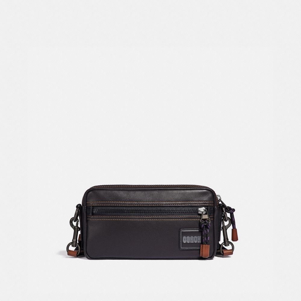 COACH®,PACER SLIM POUCH,Mini,Black,Front View