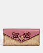 Slim Envelope Wallet In Signature Canvas With Butterfly Applique