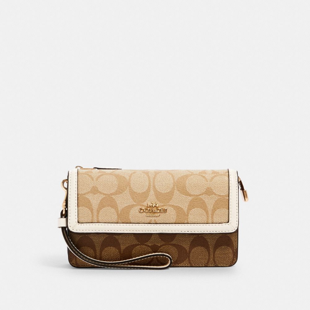 Foldover Wristlet In Signature Canvas