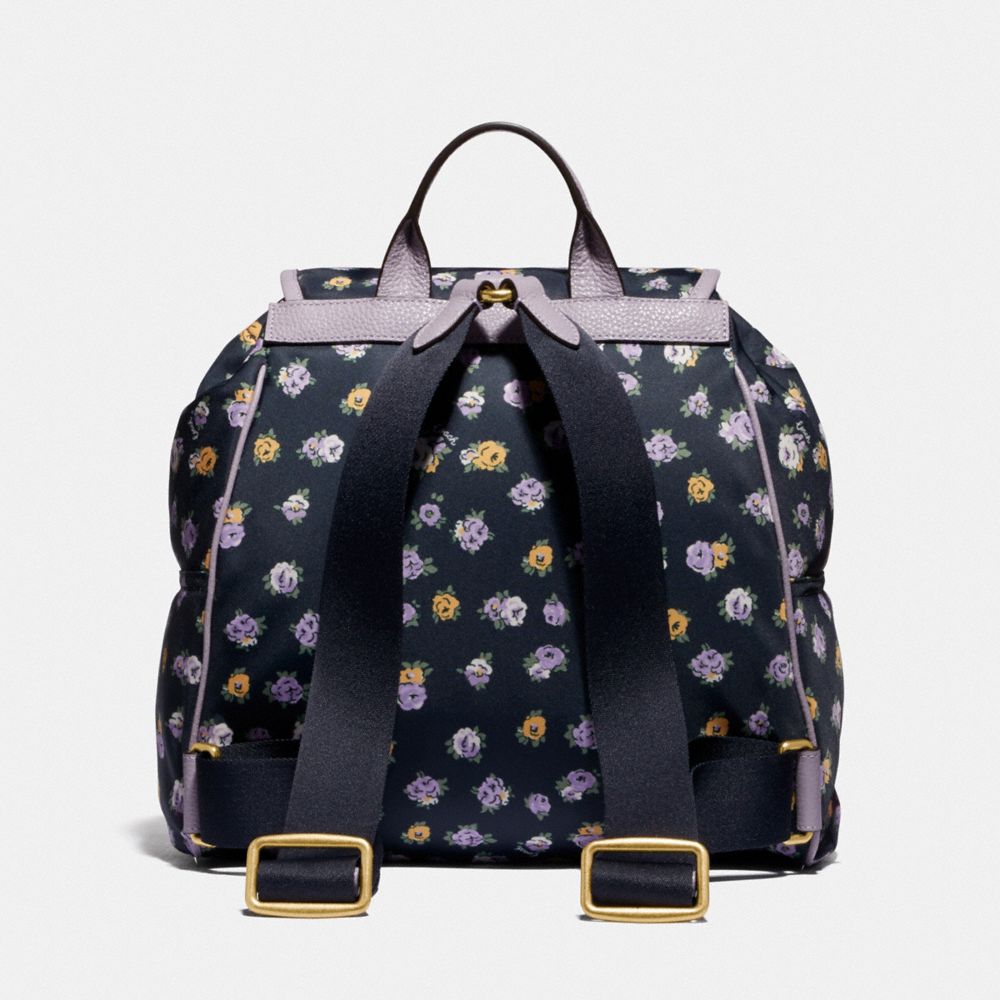 Cargo Backpack With Vintage Rose Print