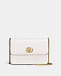 COACH®,BOWERY CROSSBODY WITH SIGNATURE CANVAS,pvc,Gold/Light Khaki Chalk,Front View