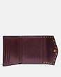 COACH®,SMALL WALLET WITH RIVETS,Leather,Brass/Black,Inside View,Top View