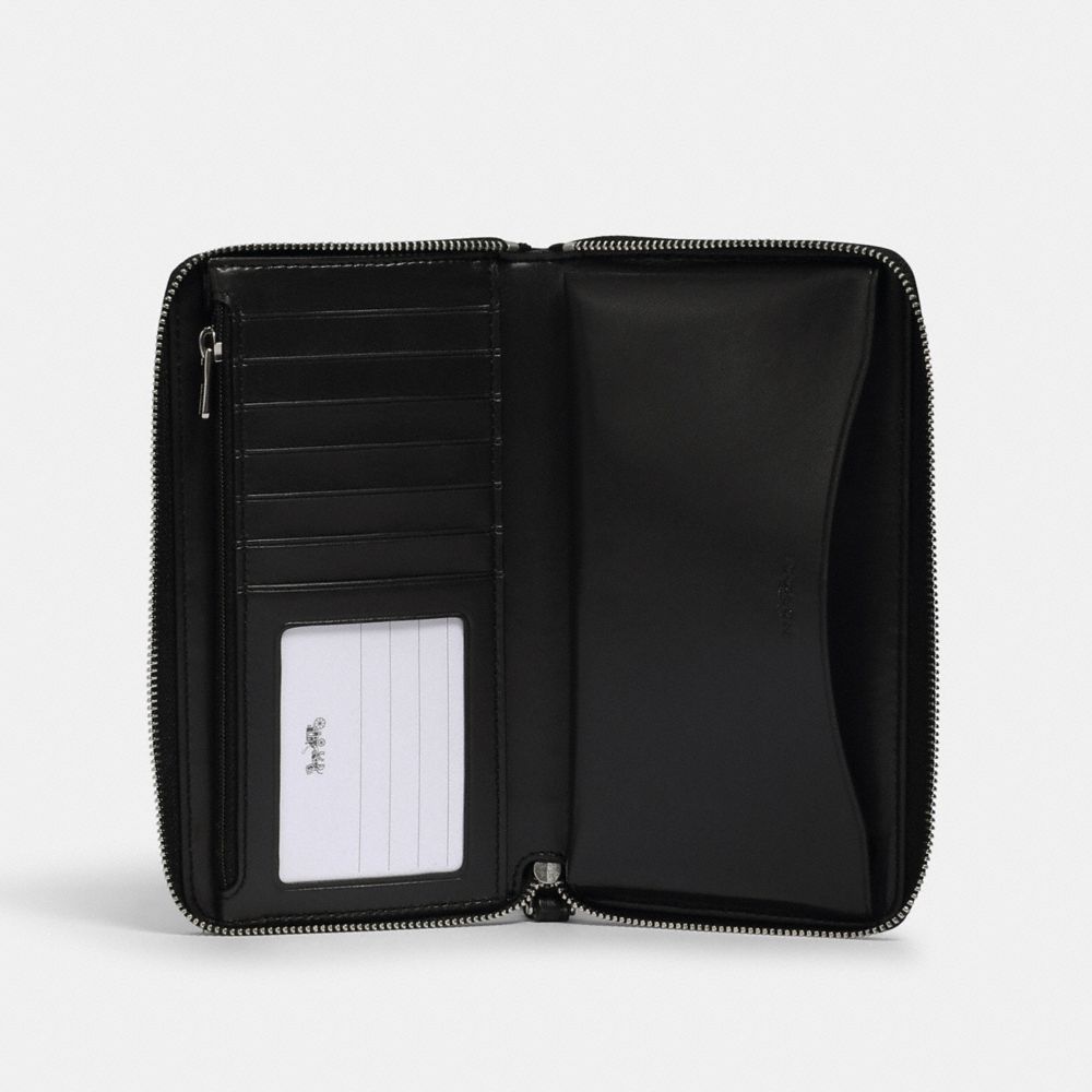 Large Phone Wallet In Signature Canvas With Coach Patch