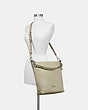 COACH®,ABBY DUFFLE,Leather,Large,Silver/PALE GREEN,Alternate View