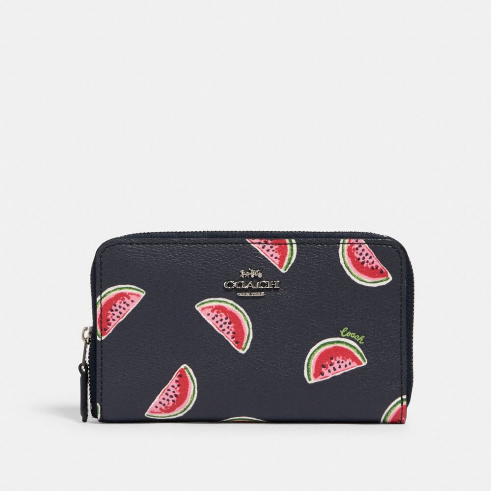 COACH Outlet Medium Zip Around Wallet With Watermelon Print