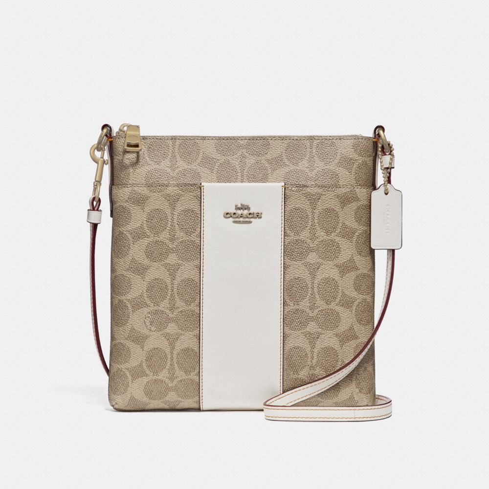 Coach signature crossbody sales messenger bag