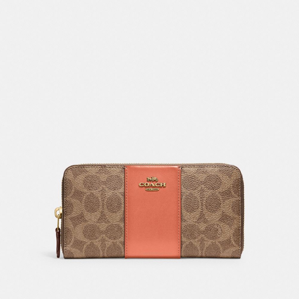 【新品未使用】COACH コーチ アコーディオン　ジップ　ウォレット （最新作）