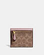COACH®,SMALL WALLET IN COLORBLOCK SIGNATURE CANVAS,pvc,Brass/Tan/Blossom,Back View