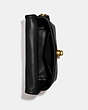 COACH®,TURNLOCK FLARE BELT BAG,Leather,Mini,Brass/Black,Inside View,Top View