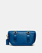 COACH®,TURNLOCK FLARE BELT BAG,Leather,Mini,Brass/BRIGHT MINERAL,Back View