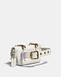 COACH®,TURNLOCK FLARE BELT BAG,Leather,Mini,Brass/Chalk,Angle View