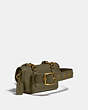 COACH®,TURNLOCK FLARE BELT BAG,Leather,Mini,Brass/Washed Utility,Angle View