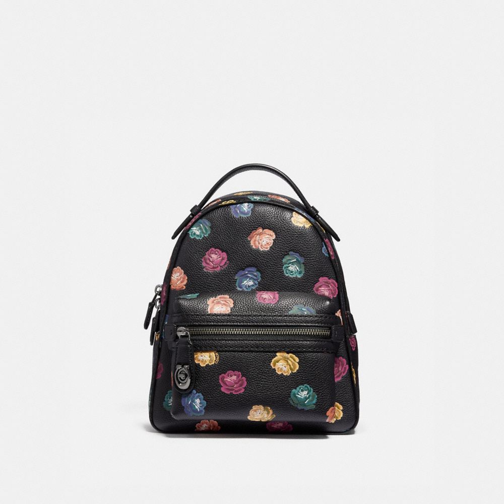Campus Backpack 23 With Rainbow Rose Print