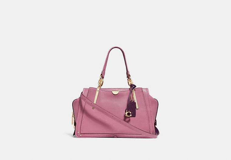 COACH®,DREAMER IN COLORBLOCK,Leather,Medium,LI/Rose Multi,Front View image number 0