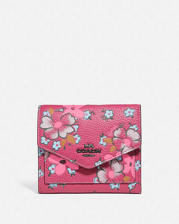 Small Wallet With Field Floral Print | COACH®