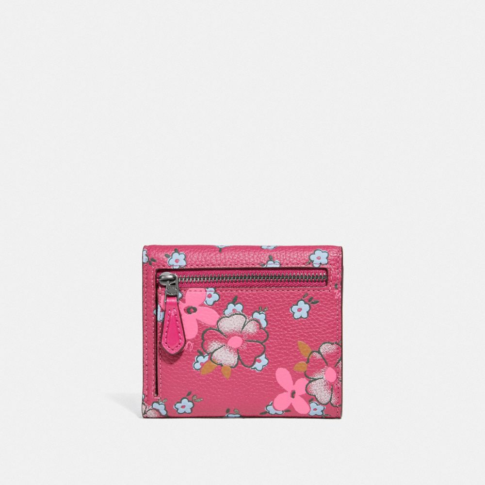 Petit portefeuille à imprimé floral champêtre