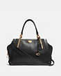 COACH®,DREAMER 36,Leather,Large,Light Gold/Black,Front View