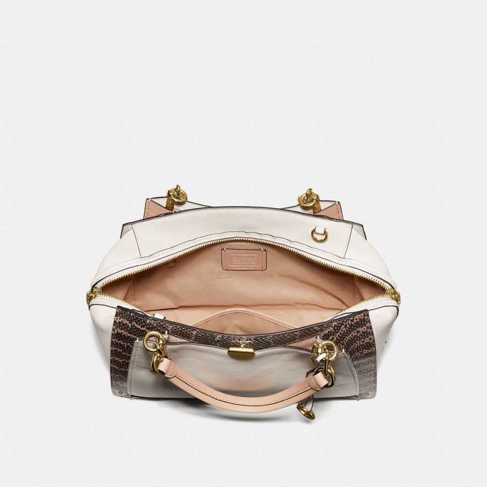 COACH®,Dreamer 36 In Colorblock With Snakeskin Detail,,Inside View,Top View