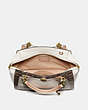 COACH®,DREAMER 36 IN COLORBLOCK WITH SNAKESKIN DETAIL,Leather,Large,Light Gold/Chalk Multi,Inside View,Top View