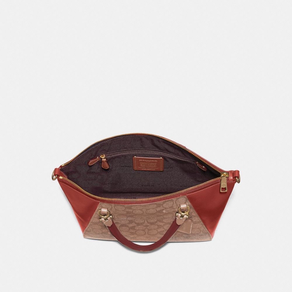 COACH®,Prairie Satchel In Signature Canvas,,Inside View,Top View