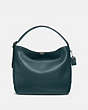 COACH®,BEDFORD HOBO,Leather,Large,Pewter/Cypress,Front View