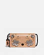 COACH®,DINKY WITH LEATHER SEQUIN APPLIQUE,Leather,Black Copper/Beechwood,Front View