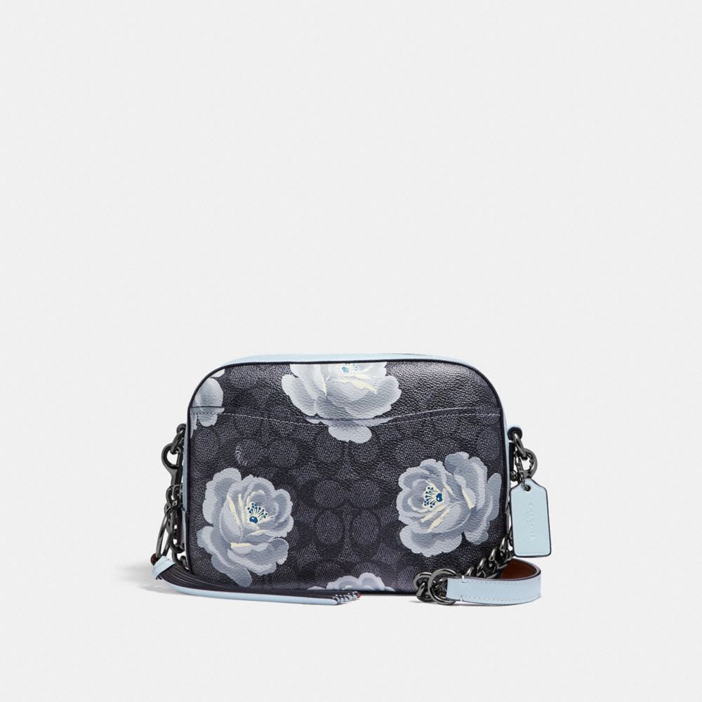 Coach rose best sale print bag