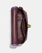 COACH®,TURNLOCK FLARE BELT BAG IN COLORBLOCK,Leather,Brass/Jasper Multi,Inside View,Top View
