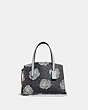 COACH®,CHARLIE CARRYALL 28 IN SIGNATURE ROSE PRINT,Coated Canvas,Medium,Charcoal/Sky/Dark Gunmetal,Front View