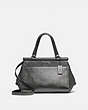 COACH®,GRACE BAG 20,Leather,Medium,Dark Gunmetal/Metallic Graphite,Front View