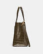 COACH®,CHARLIE CARRYALL,Leather,Large,Gold/Moss,Angle View