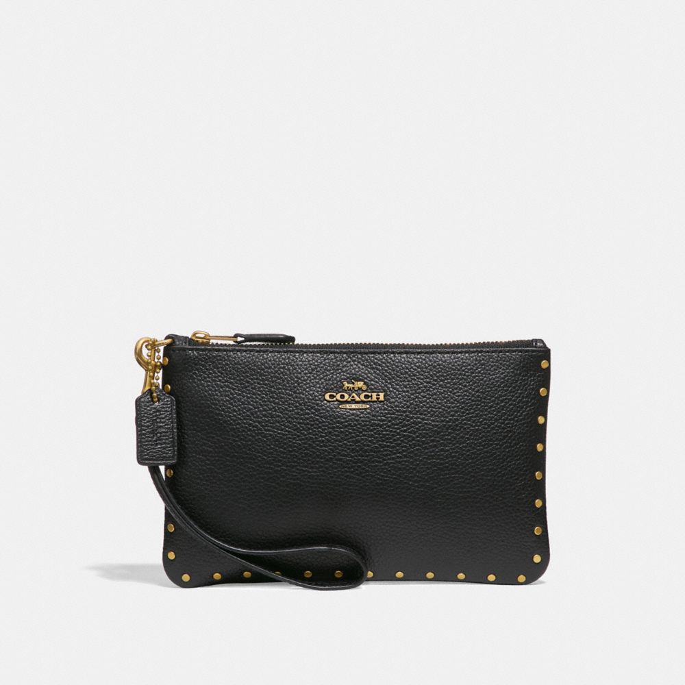 Small black coach wristlet new arrivals