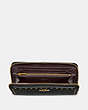 COACH®,ACCORDION ZIP WALLET WITH RIVETS,Leather,Brass/Black,Inside View,Top View