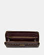 COACH®,ACCORDION ZIP WALLET WITH RIVETS,Leather,Brass/Oxblood,Inside View,Top View