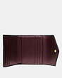 COACH®,SMALL WALLET WITH ROSE PRINT,Coated Canvas,Gold/Oxblood Rose Print,Inside View,Top View