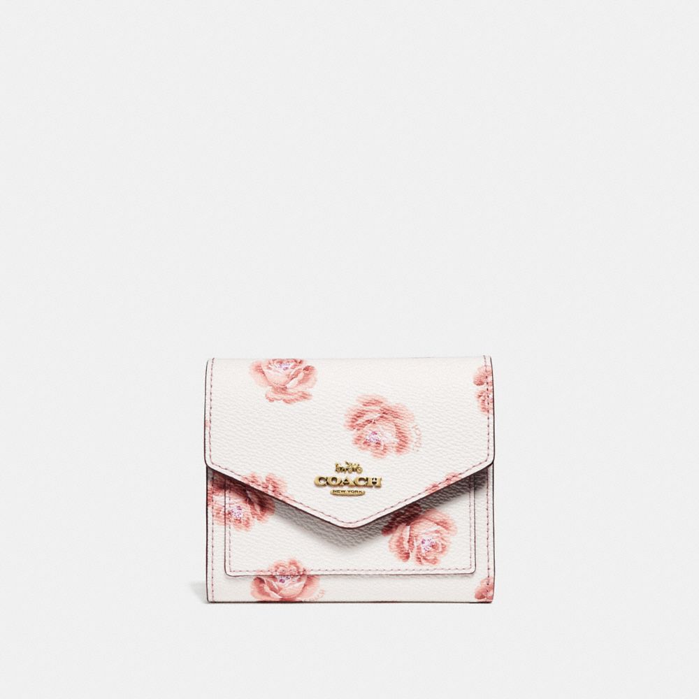 COACH Small Wallet With Rose Print