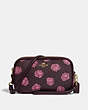 COACH®,SADIE CROSSBODY CLUTCH WITH ROSE PRINT,pvc,Gold/Oxblood Rose Print,Front View
