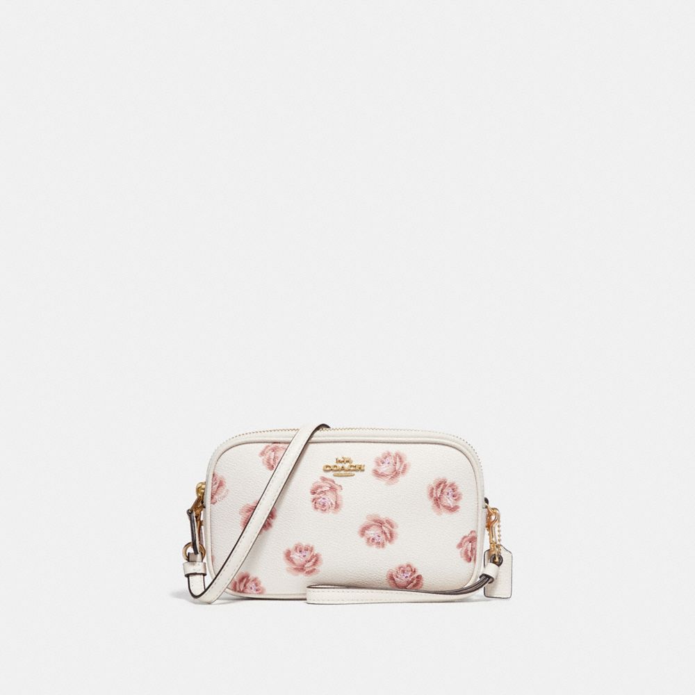 COACH Sadie Crossbody Clutch With Rose Print