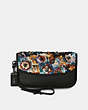 COACH®,CLUTCH WITH LEATHER SEQUIN,Leather,Black Copper/Multi,Front View