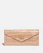 COACH®,SOFT WALLET,Leather,Gold/Beechwood,Front View