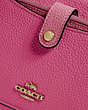 COACH®,NOA POP-UP MESSENGER IN COLORBLOCK,Leather,Mini,Gold/Bright Cherry Multi,Closer View