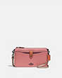 COACH®,NOA POP-UP MESSENGER IN COLORBLOCK,Leather,Mini,Pewter/Vintage Pink Multi,Front View