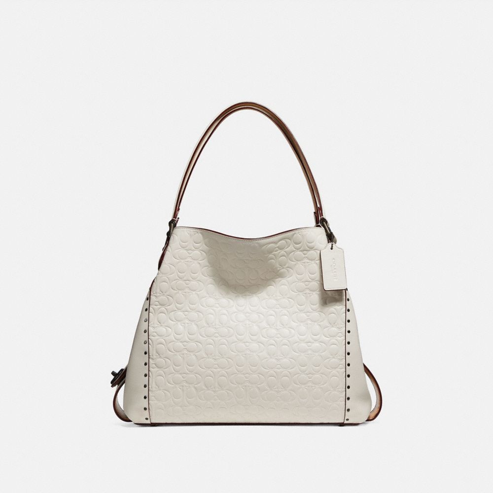 Coach signature embossed online leather