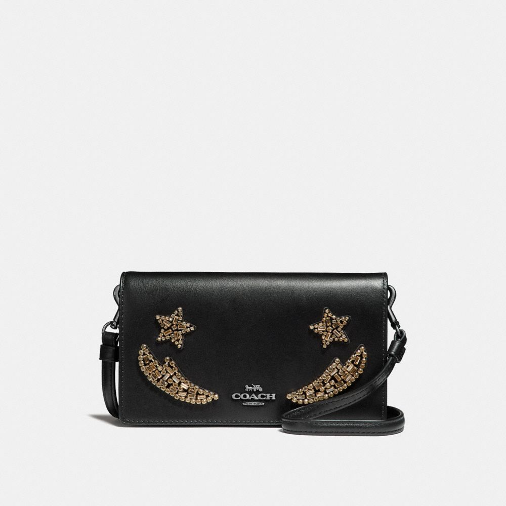 Slim Phone Crossbody With Crystal Embellishment