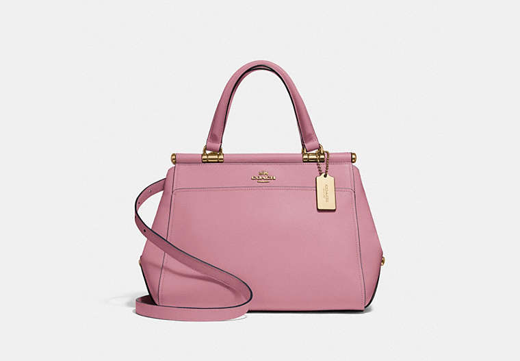 COACH®,SAC GRACE,Cuir,Or Clair/Rose,Front View