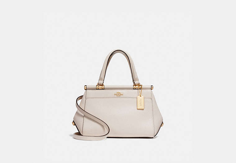 COACH®,SAC GRACE 20,Cuir,Or/Craie,Front View