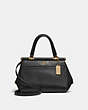 COACH®,GRACE BAG 20,Leather,Medium,Light Gold/Black,Front View