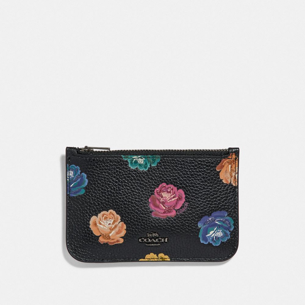 Coach wallet rose cheap print