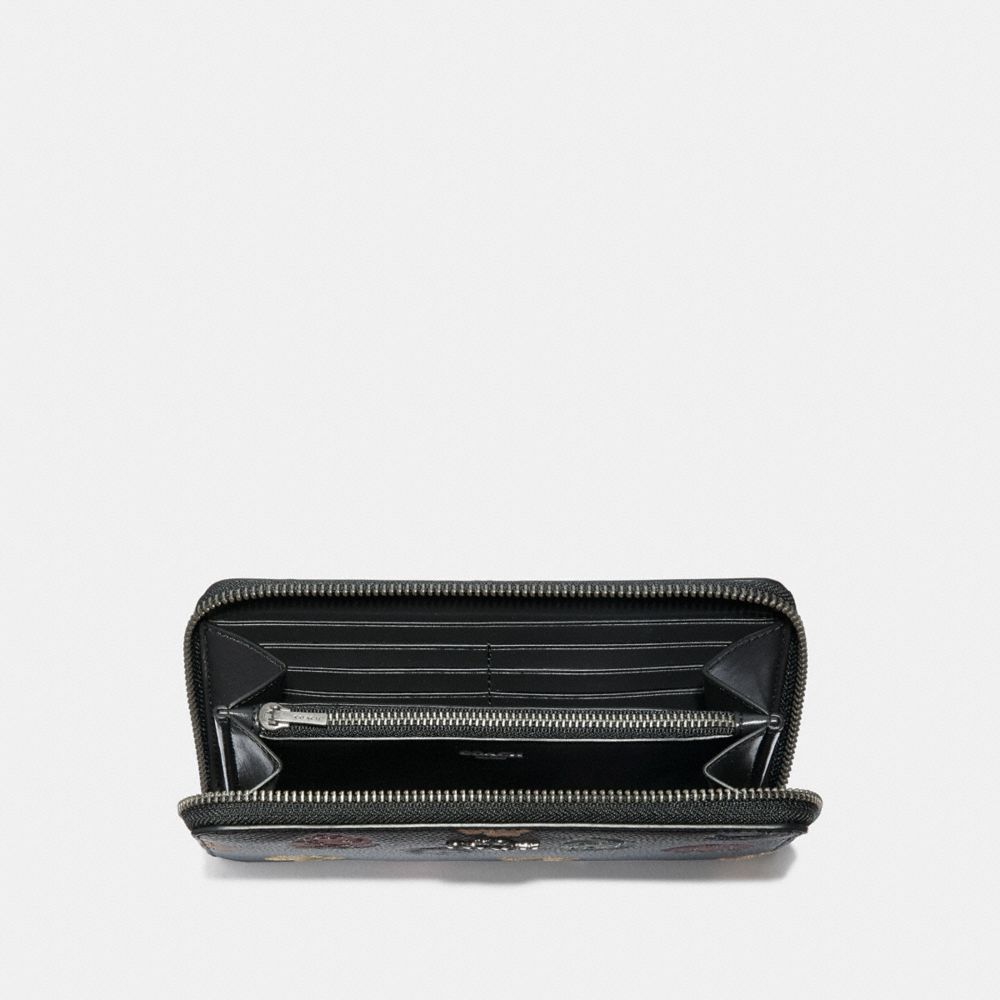 Portefeuille Zip Accordéon Avec Imprimé Rose Arc En Ciel